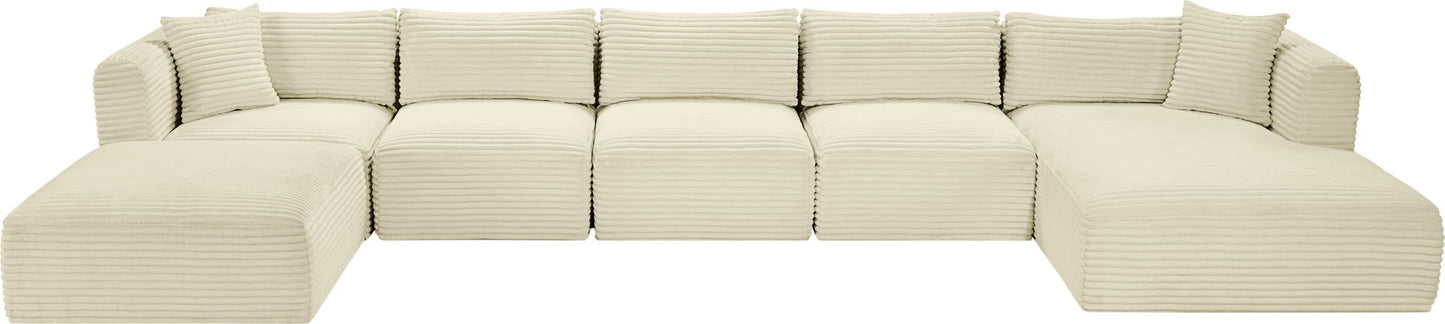 Shaggy - 6 Piece Modular Sectional With Chaise And Ottoman
