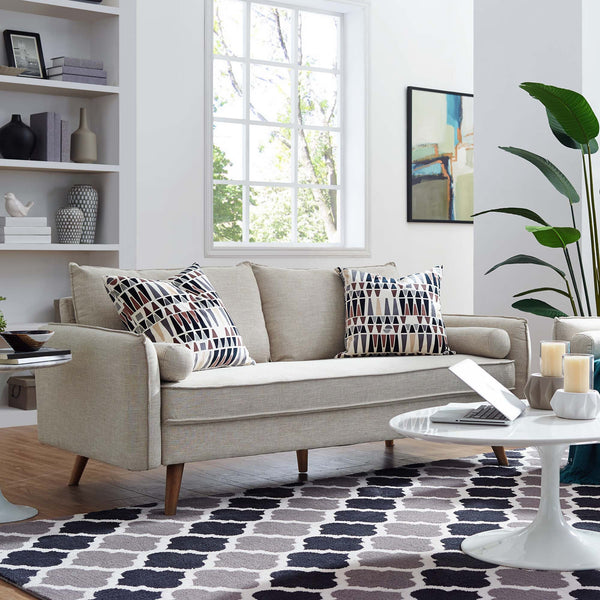Revive Upholstered Fabric Sofa - Beige