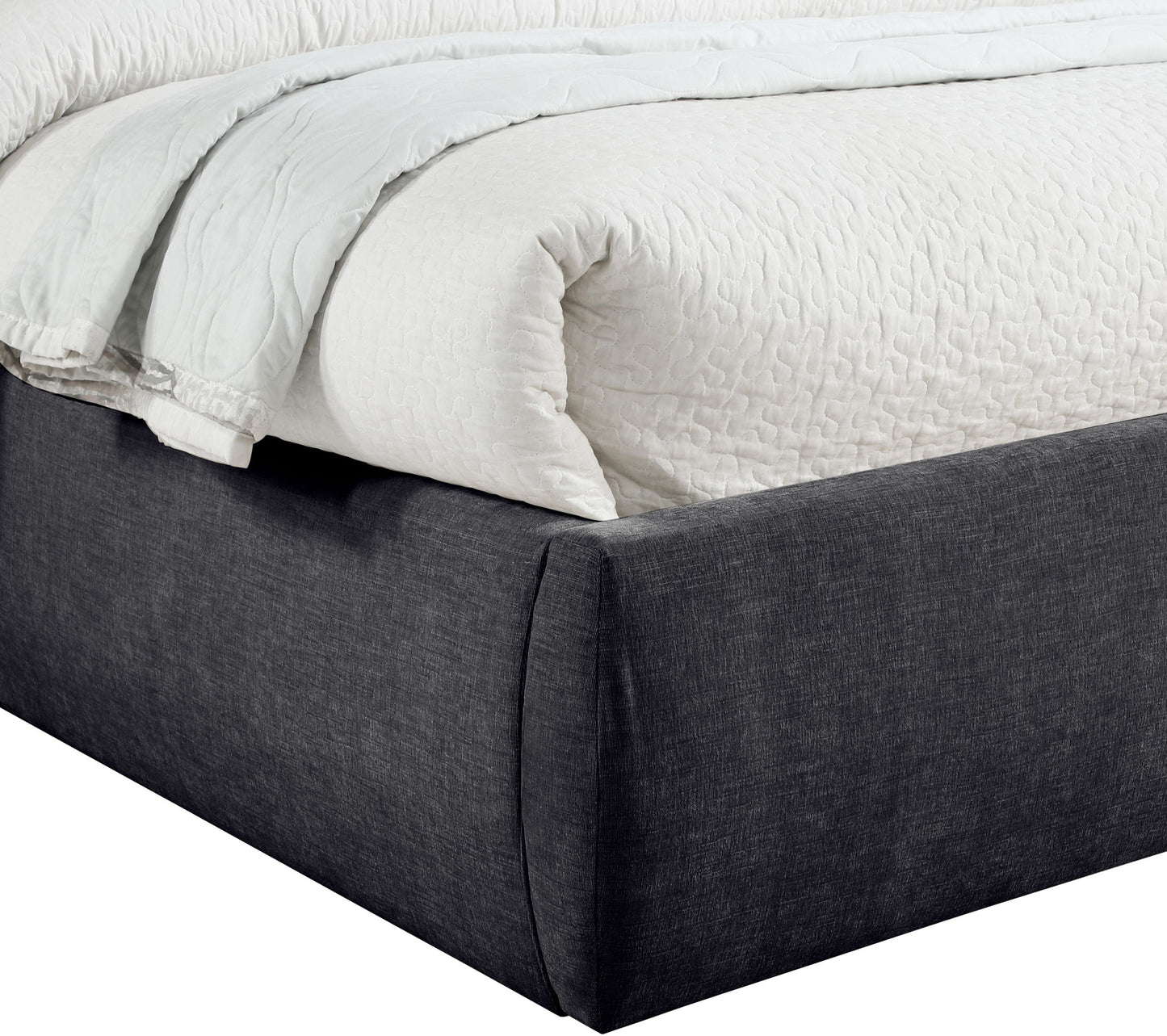 Adam - Chenille Fabric Bed With 52" Headboard