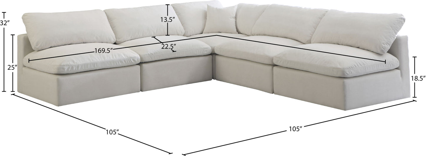 Plush - 5 Piece Modular Sectional
