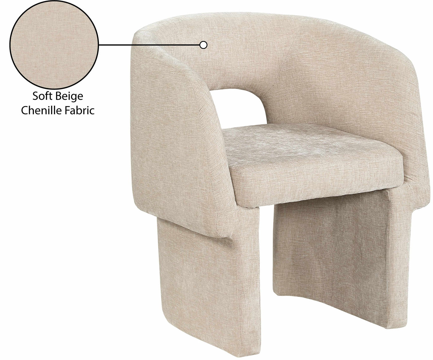 Emmet - Chenille Dining Chair / Accent Chair