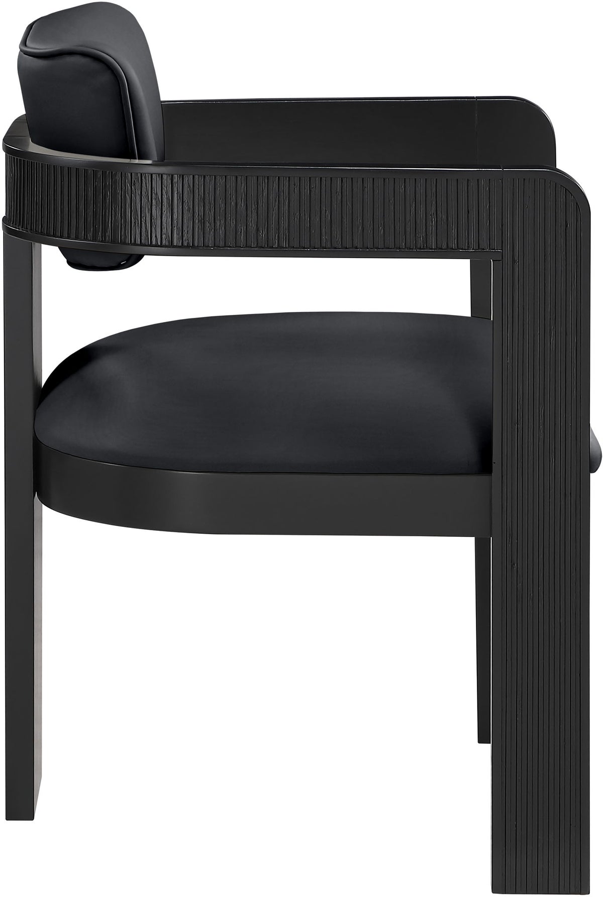 Sacha - Vegan Leather Upholstered Dining Chair With Black Base (Set of 2)