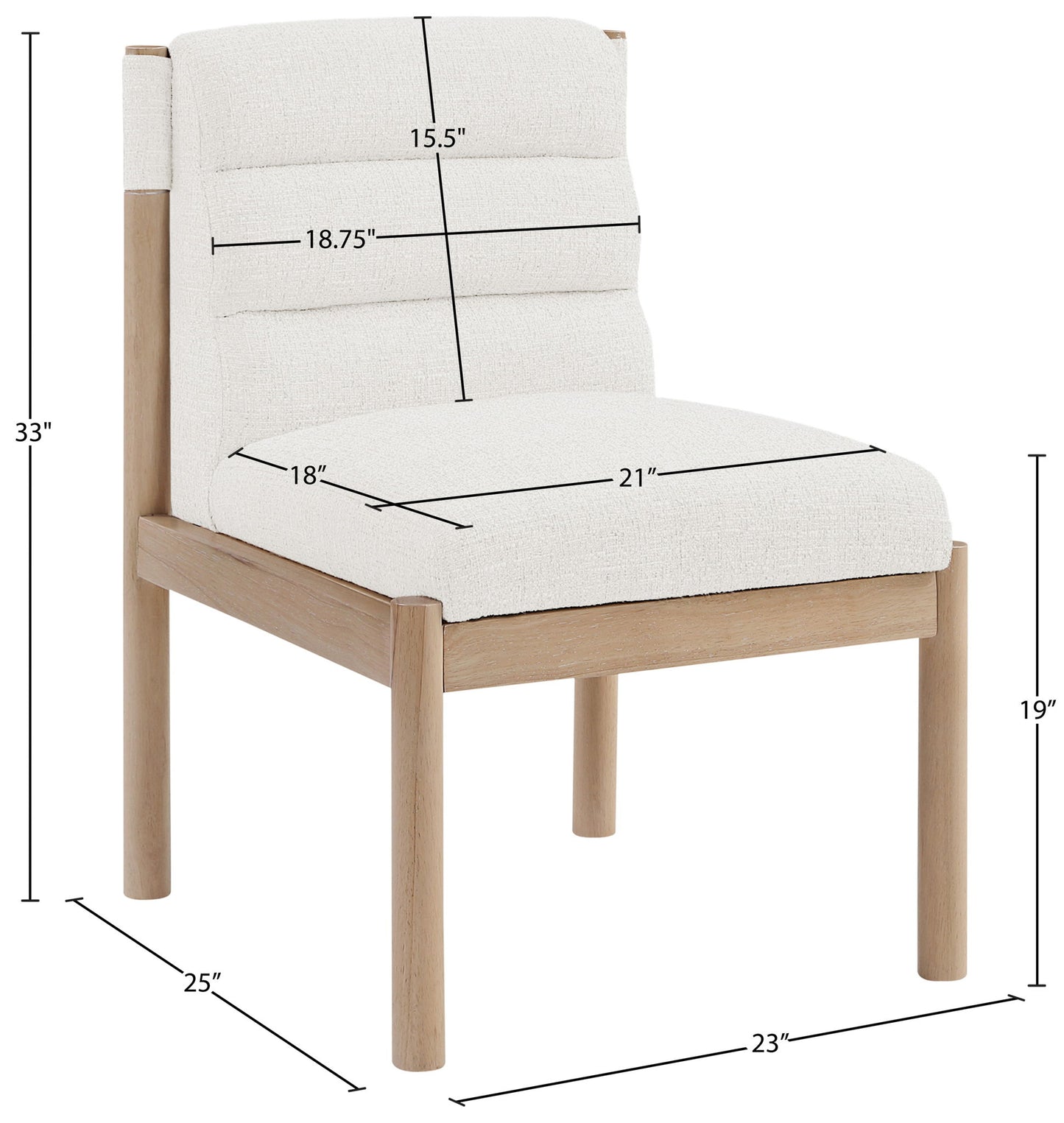 Eloura - Linen Textured Fabric Upholstered Dining Chair (Set of 2)