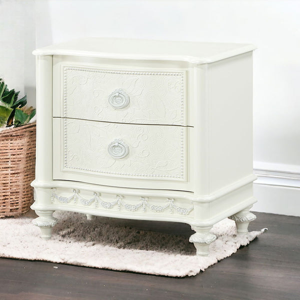 Dorothy - Nightstand With 2 Drawers - Ivory