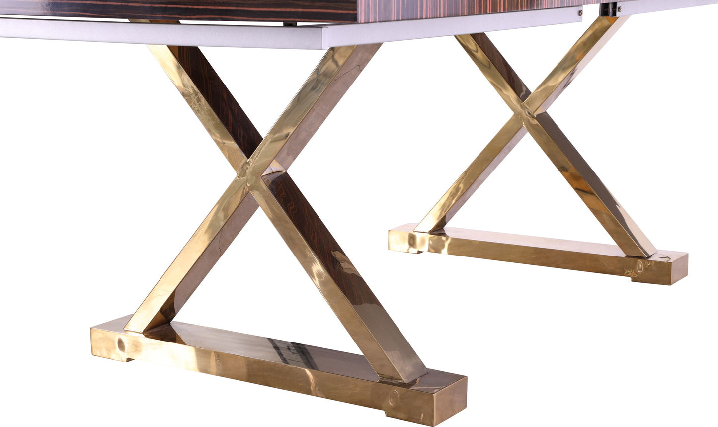 Excel - Extendable Dining Table with Gold Base