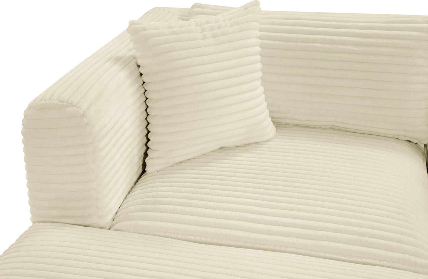 Shaggy - 5 Piece Modular Sectional With Ottoman