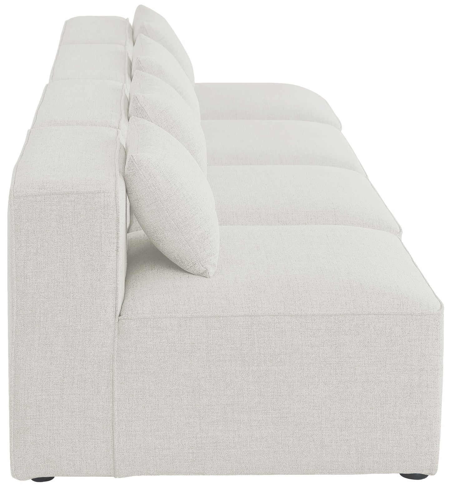 Cube - Linen Modular 4 Seat Armless Sofa