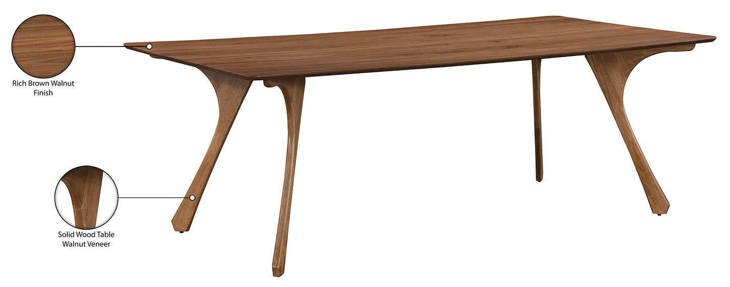 Glenwood - 86.75" Solid Wood And Walnut Veneer Dining Table - Brown