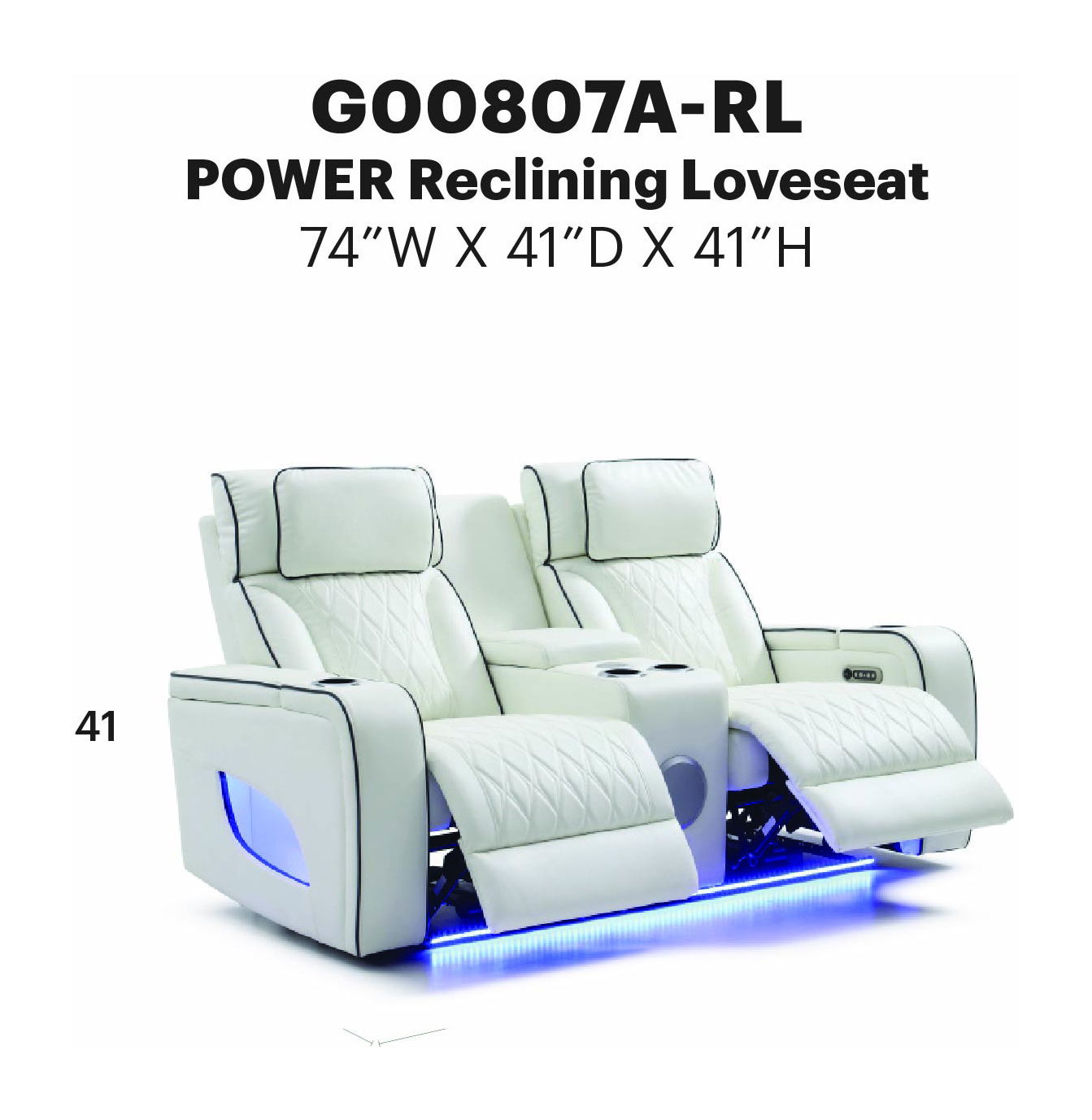 Glory Furniture - Lumin - Reclining Loveseat