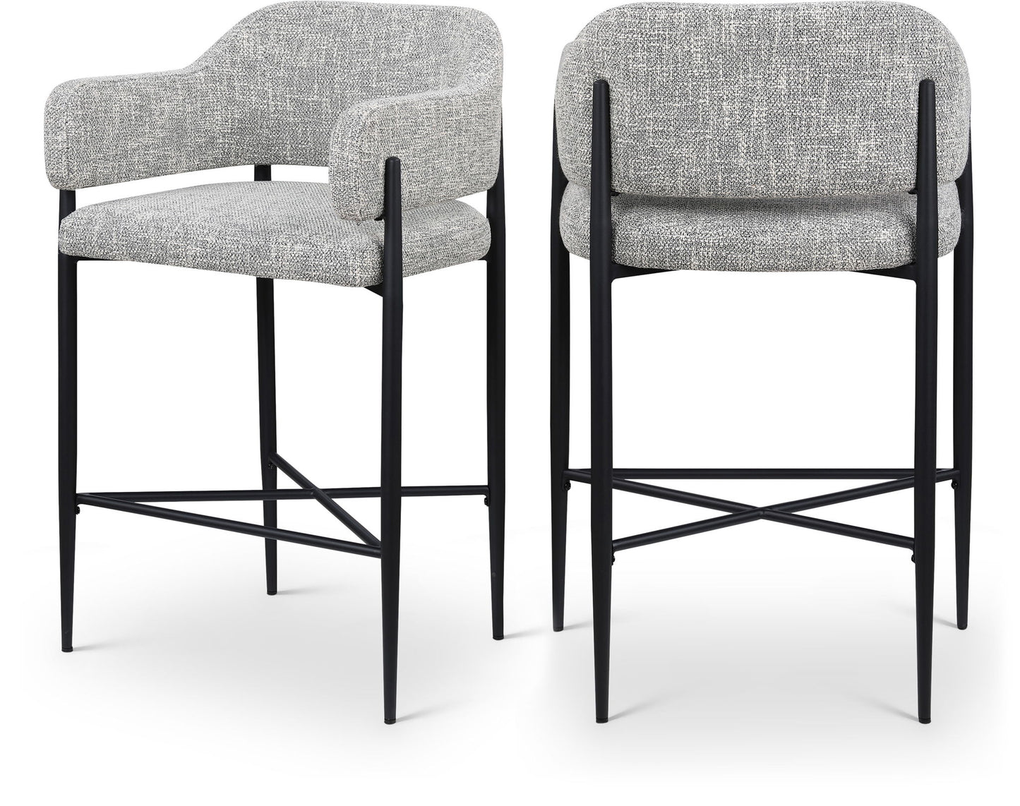 Dame - Fabric Upholstered Counter Stool (Set of 2)