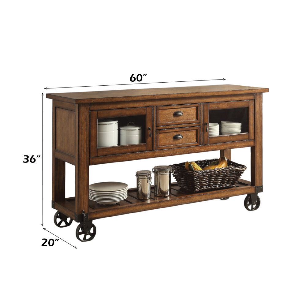 Kadri - Kitchen Cart - Distressed Chestnut