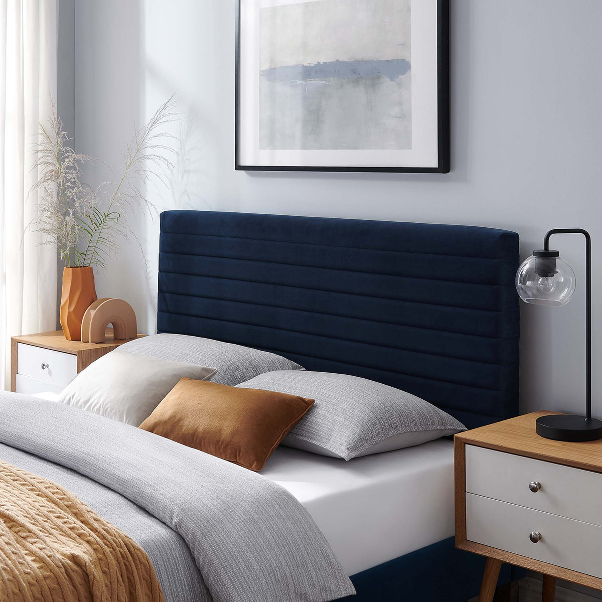 Tranquil Headboard - Full/Queen, Midnight Blue