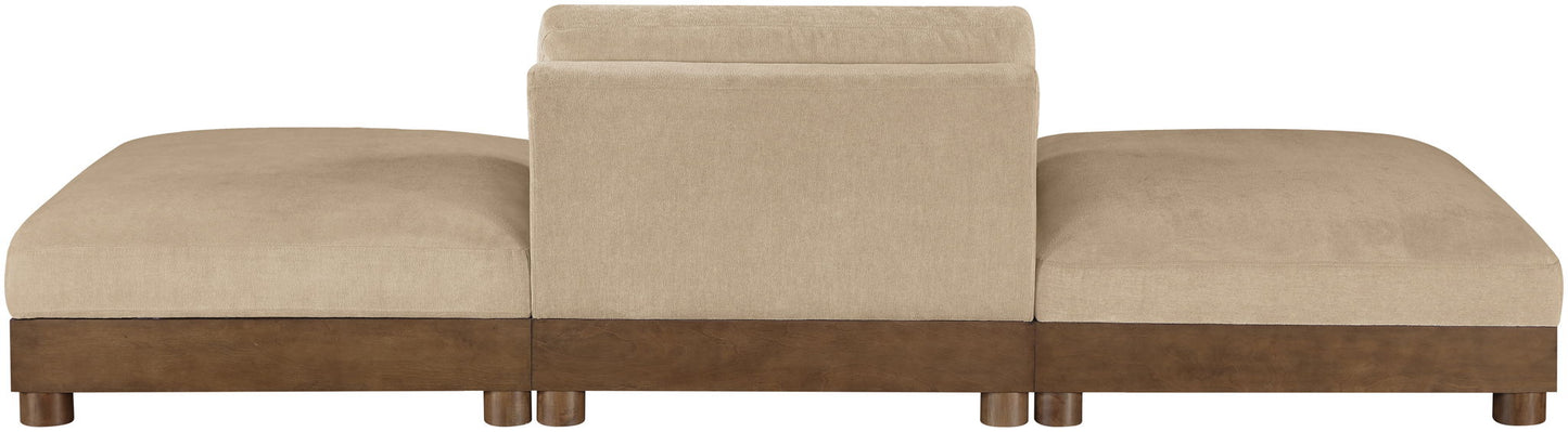 Turin - Chenille Fabric Upholstered Modular Sectional - Beige