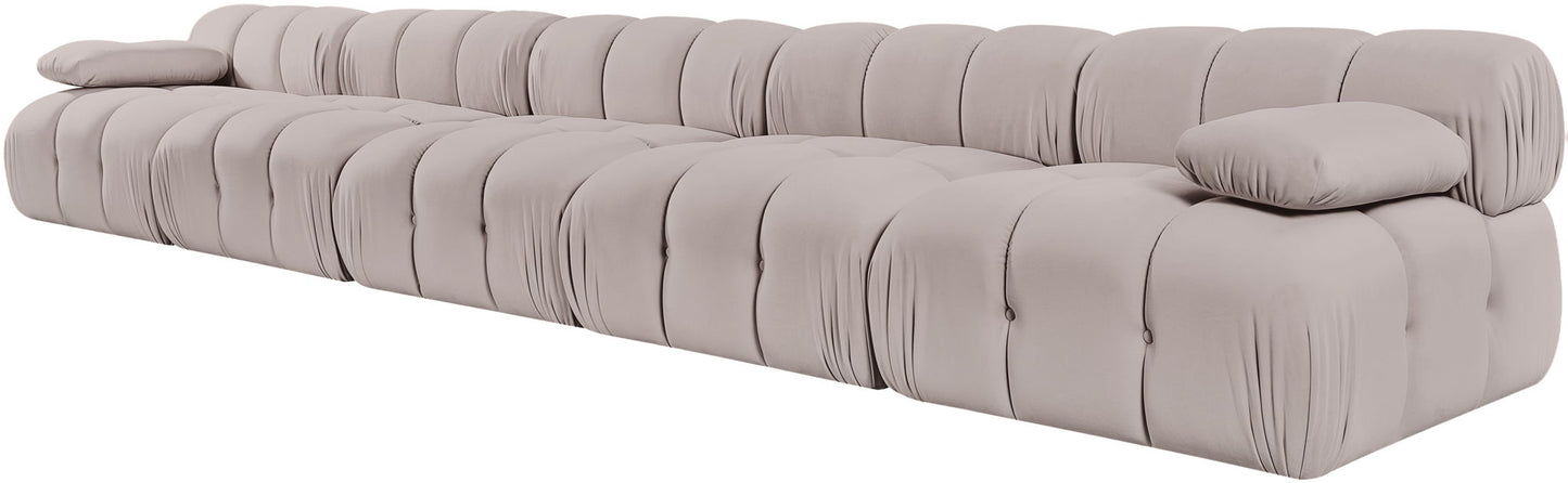 Orin - Velvet 5 Piece Modular Armless Sofa