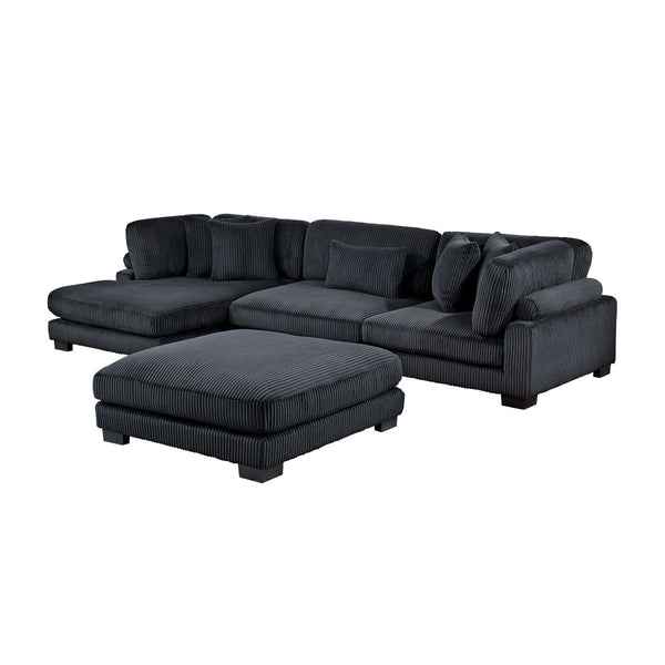 Traverse 4-Piece Modular Sectional with Reversible Chaise and Ottoman
