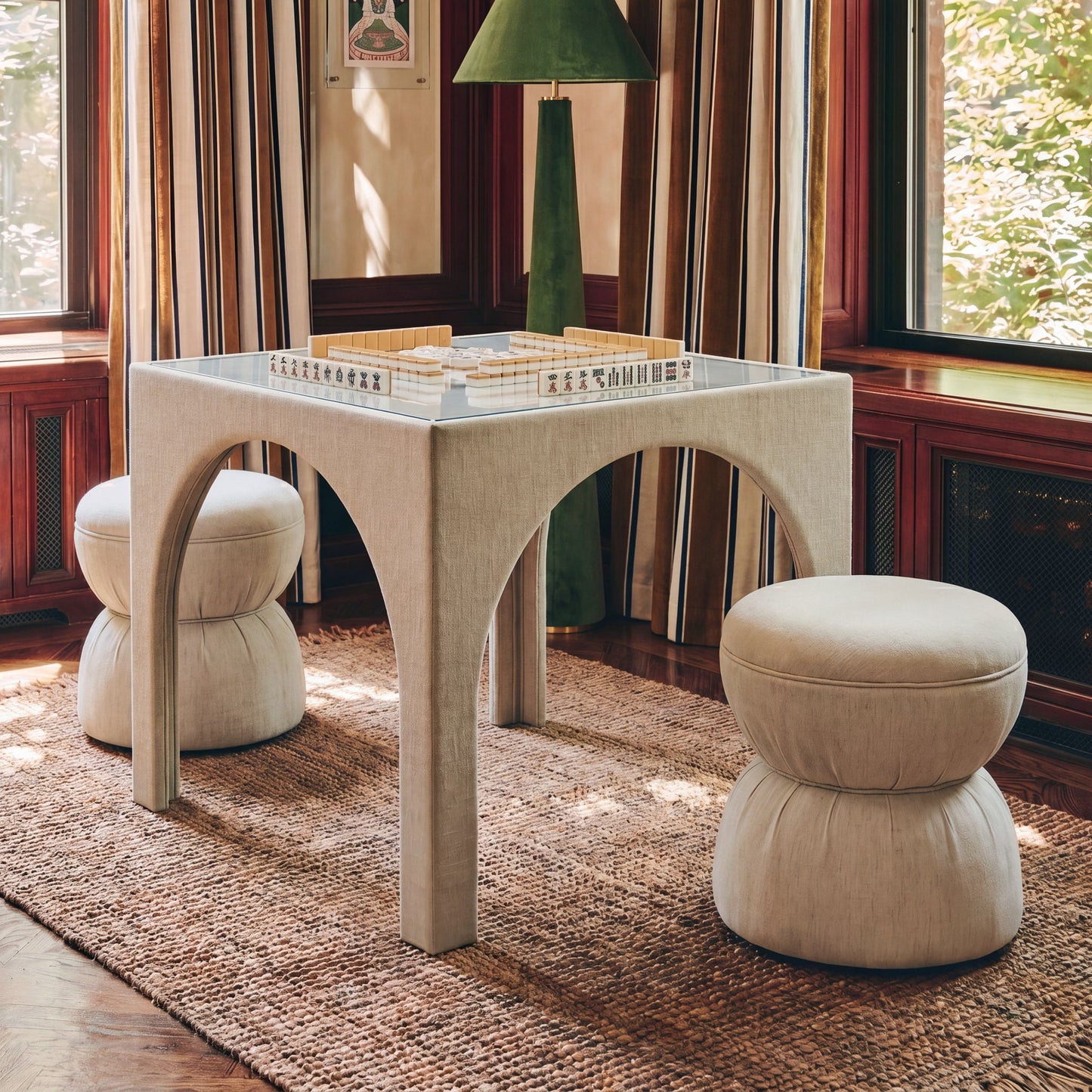Tomlin - Gaming Ruched Ottoman