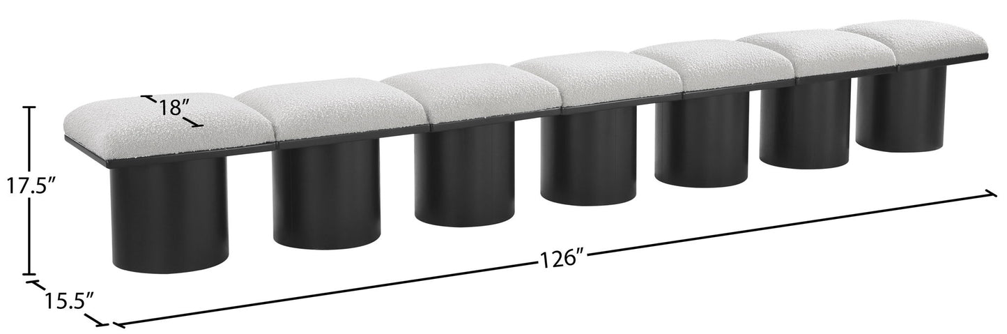 Pavilion - 7 Piece Modular Bench With Black Base