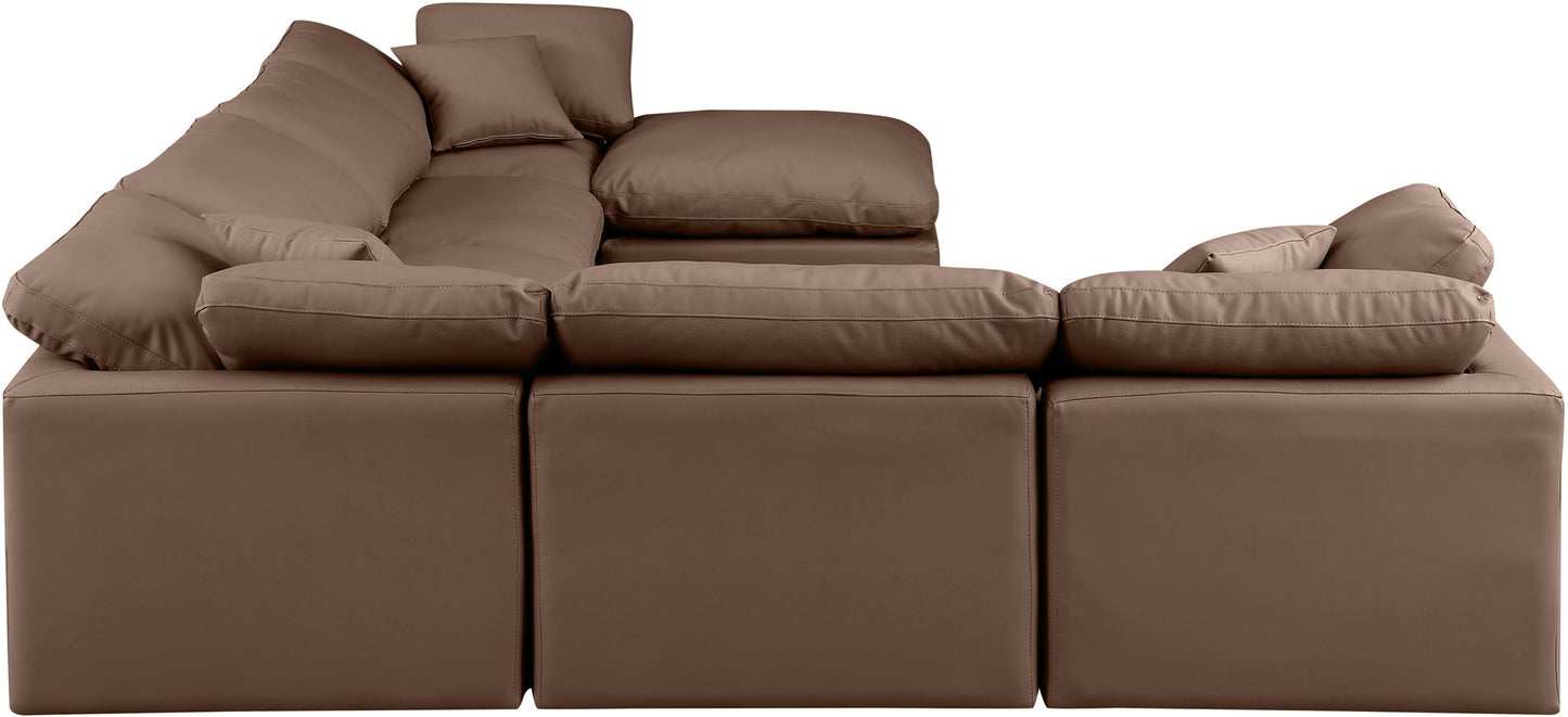 Indulge - Faux Leather 7 Piece Modular Sectional
