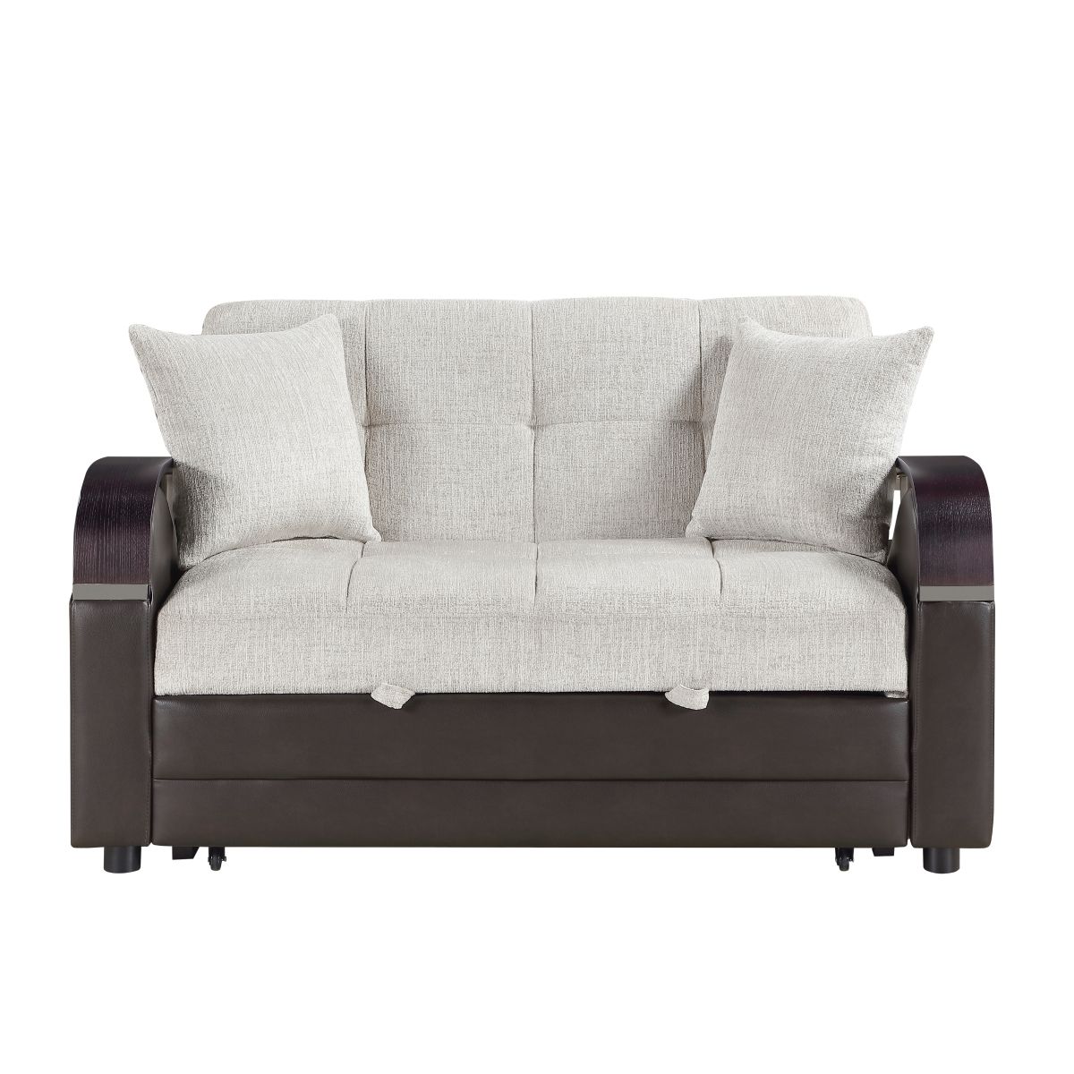 Hybrid Love Seat with Pull-out Bed and Click Motion Back