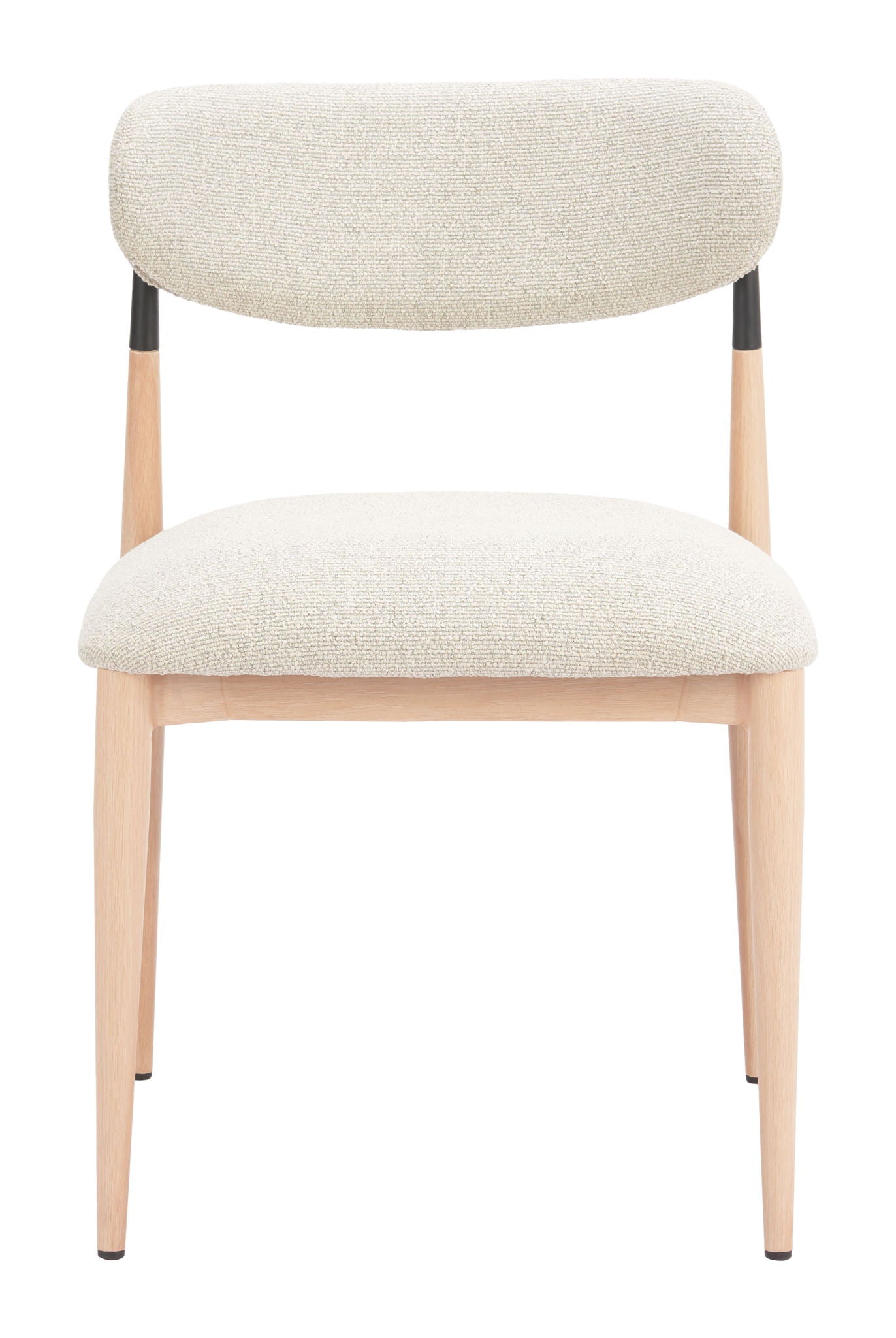 Equinox - Armless Dining Chair (Set of 2) - Oyster Gray / Natural
