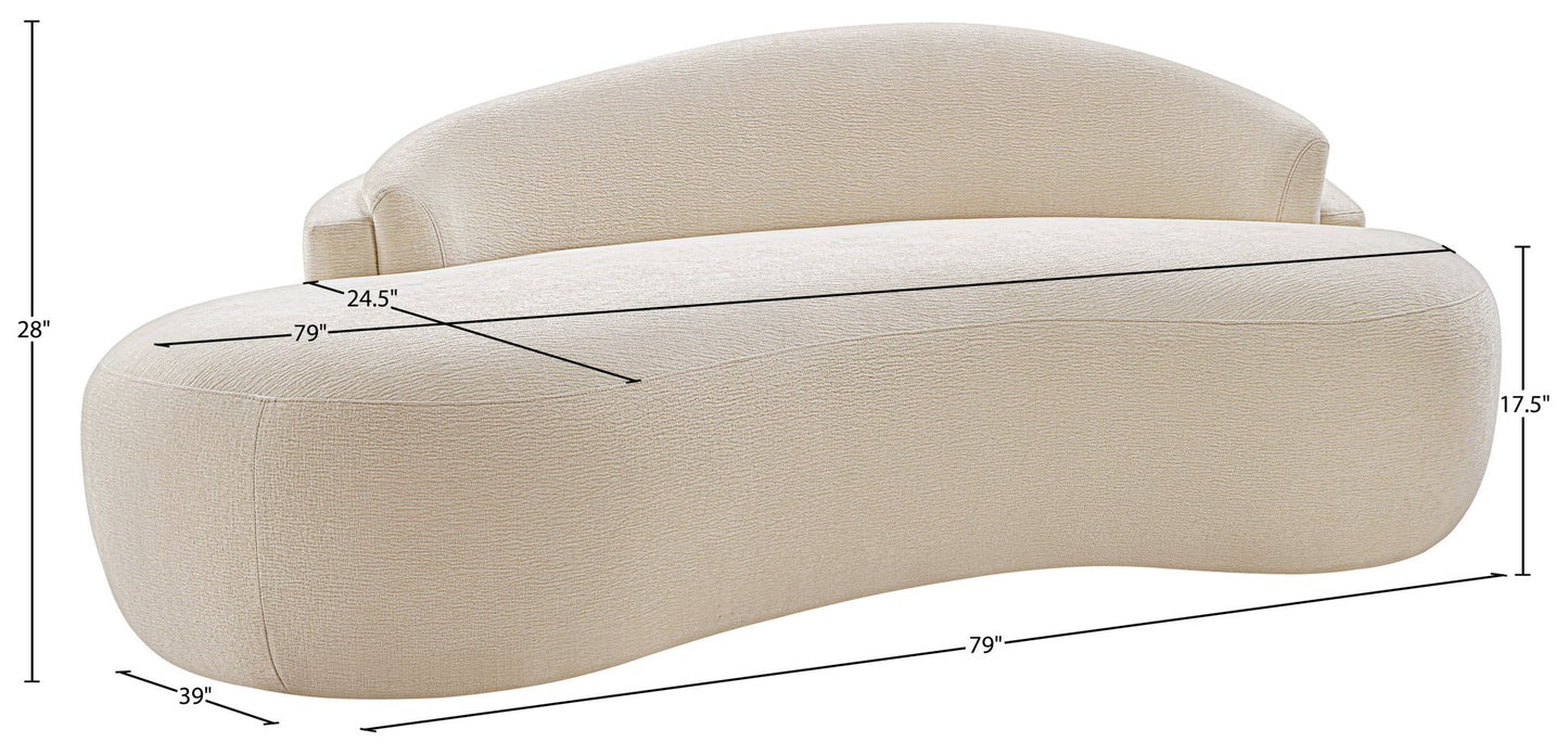 Caspian - Chenille Fabric Upholstered Loveseat