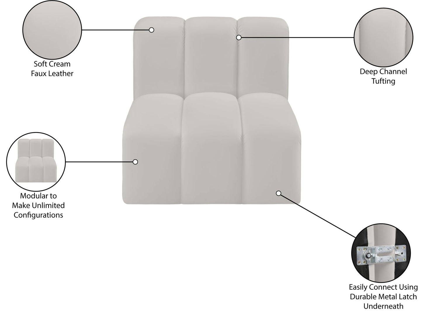 Arc - Faux Leather Straight Chair