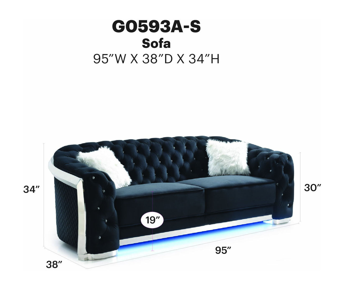 Glory Furniture - Sapphire - Sofa