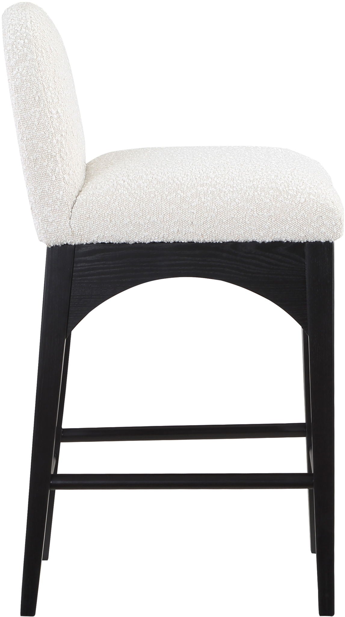 Waldorf - Boucle Stool With Black Legs