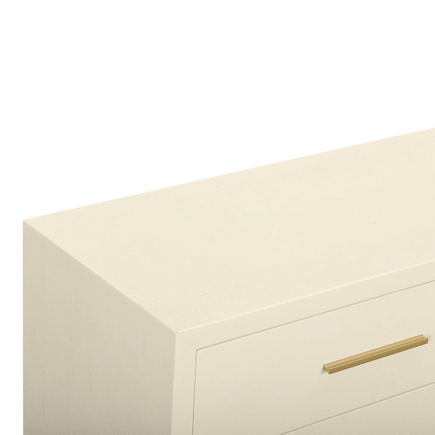 Dani - Faux Shagreen 6-Drawer Dresser - Cream
