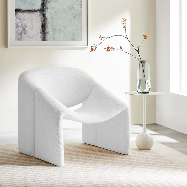 Vivi Chenille Upholstered Accent Chair - Frost