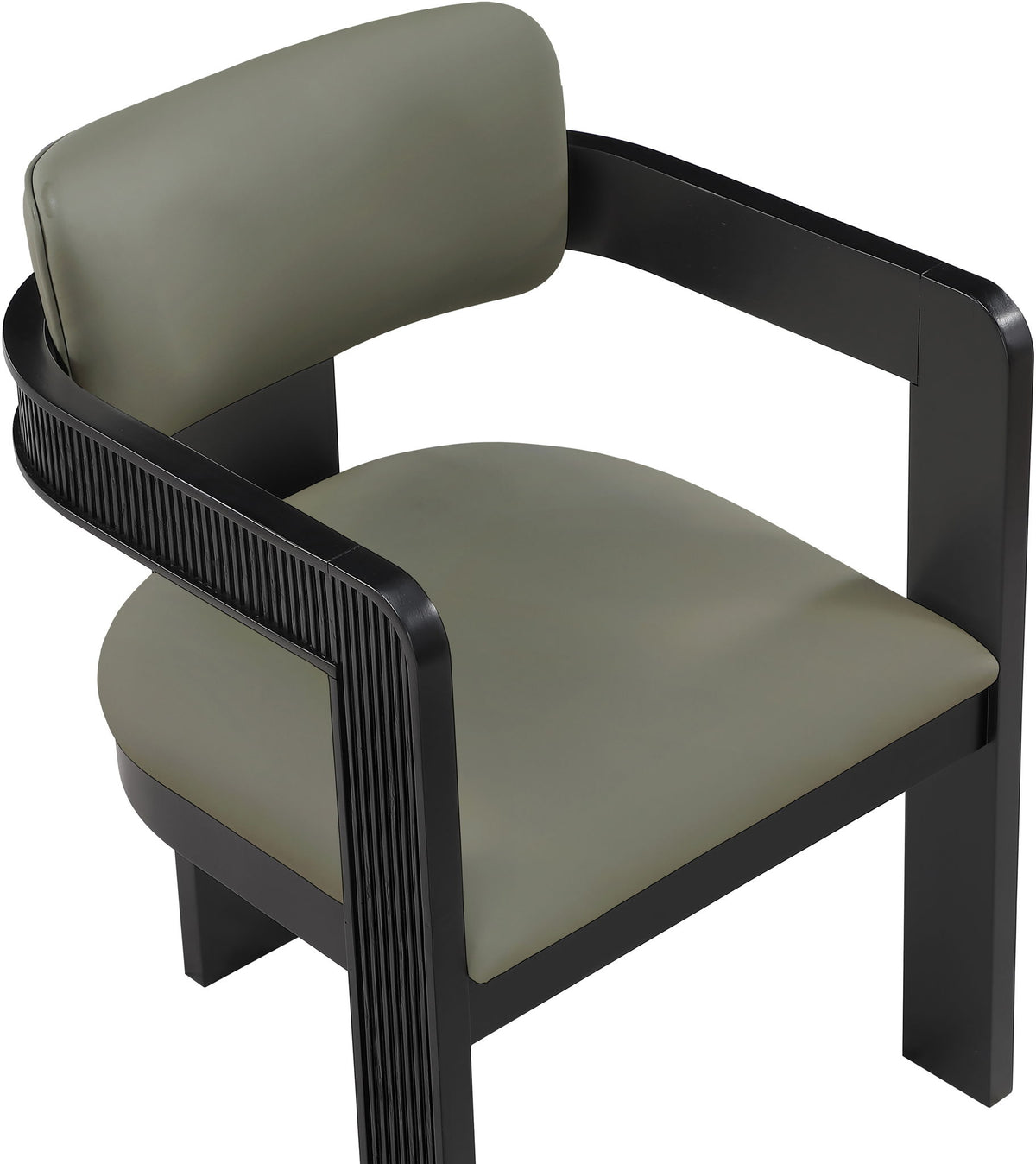 Sacha - Vegan Leather Upholstered Dining Chair With Black Base (Set of 2)