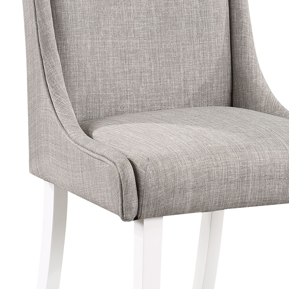 Hollyn - Side Chair (Set of 2) - Gray Linen & White