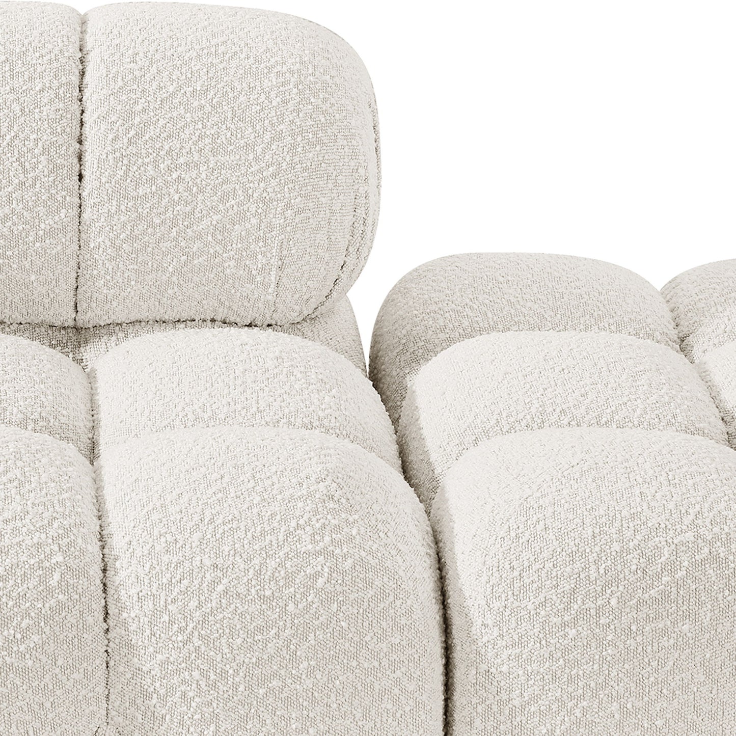 Ames - 5 Piece Boucle Upholstered Modular Sofa With 2 Armless Seats