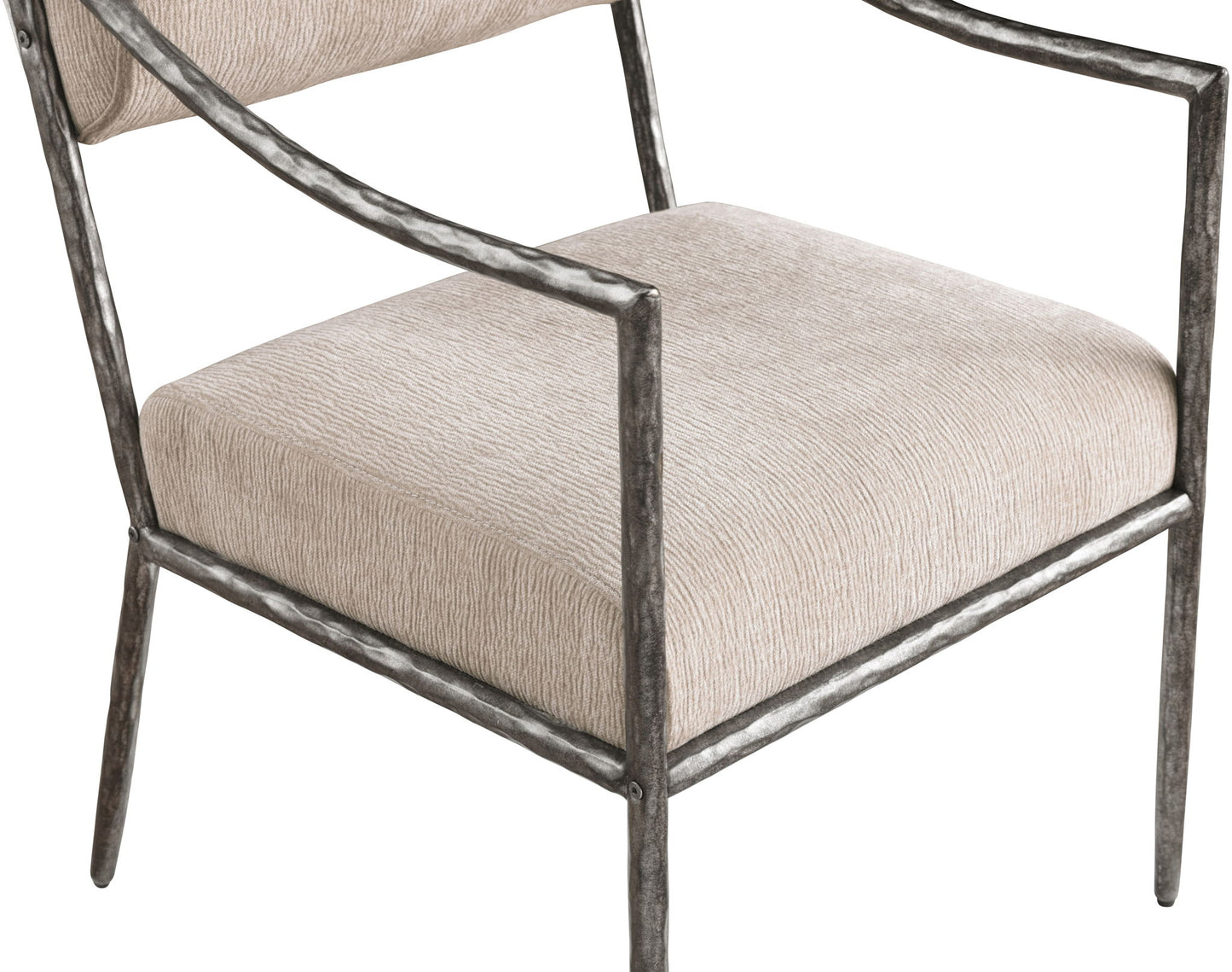 Bastille - Upholstered Dining Arm Chair (Set of 2) - Silver Frame
