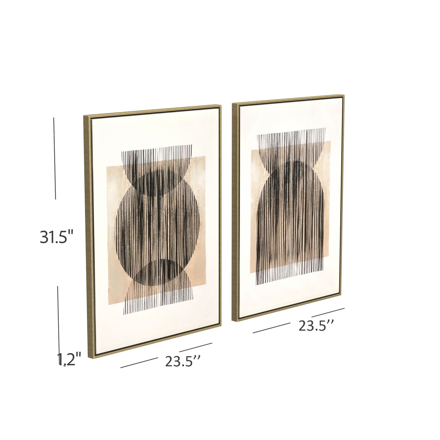 Together Canvas Art (Set of 2) - Light Brown