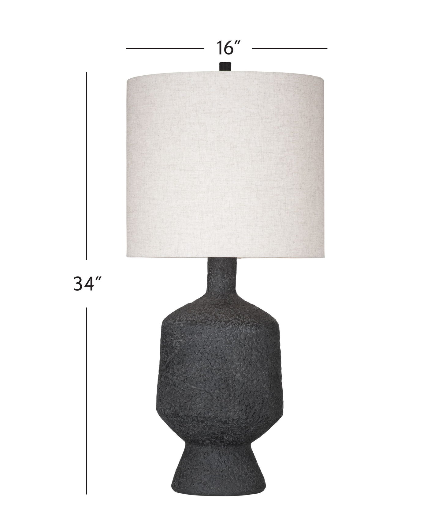 Hartley - Table Lamp - Dark Gray / White
