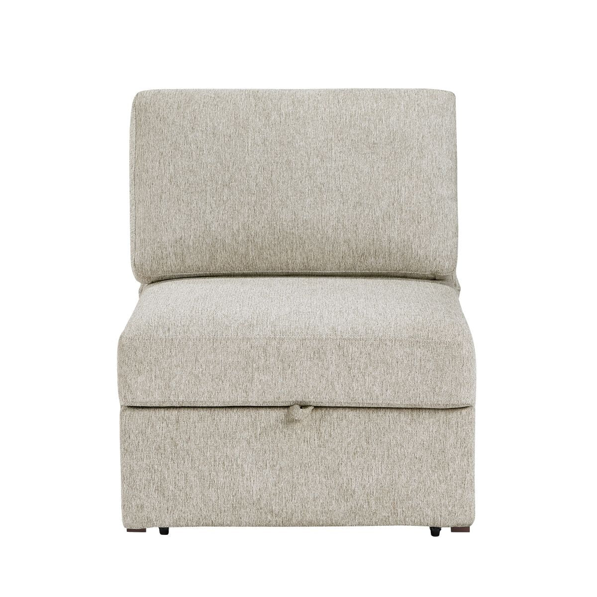 Isla 4-Piece Sectional with Reversible Chaise, Pull-out Bed, Hidden Storage and Click Motion Back