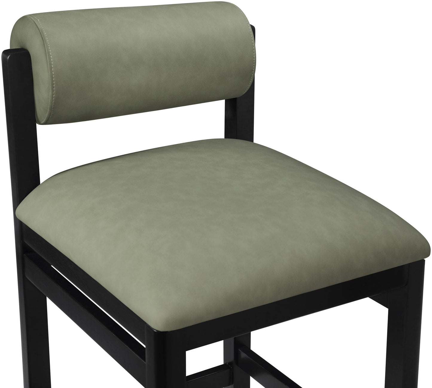 Roundhill - Faux Leather Counter Stool - Black Frame