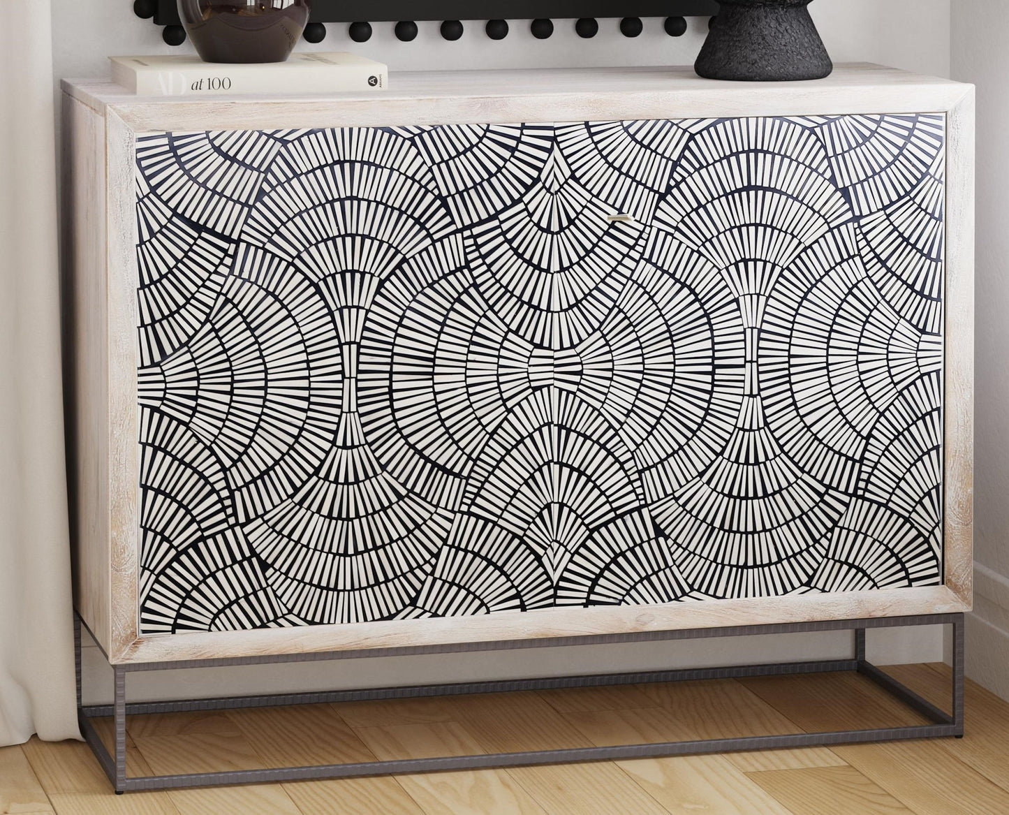 Magnolia - Bar Cabinet - Contrast Bone / White Wash Mango