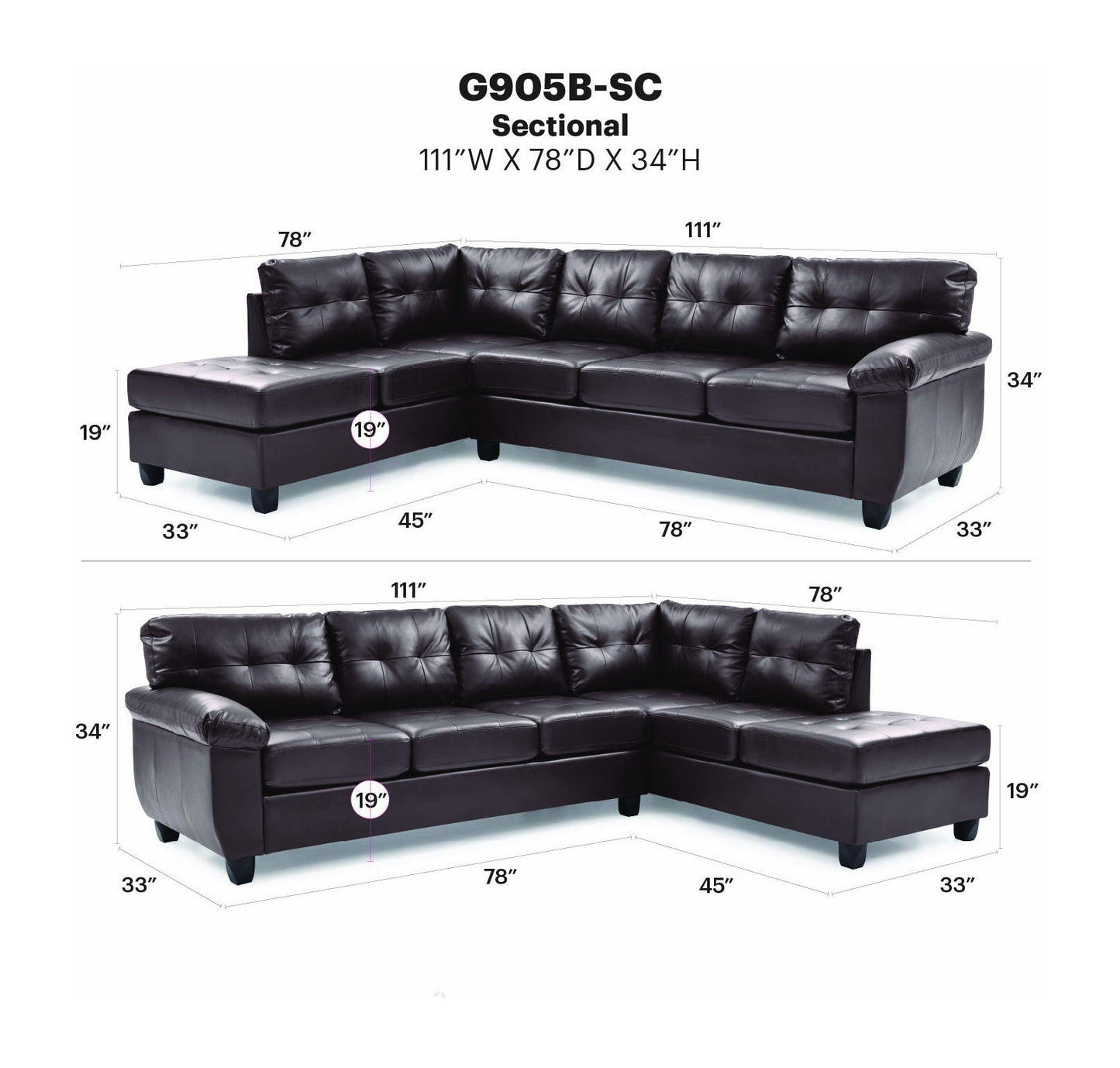 Glory Furniture - Gallant - Sectional