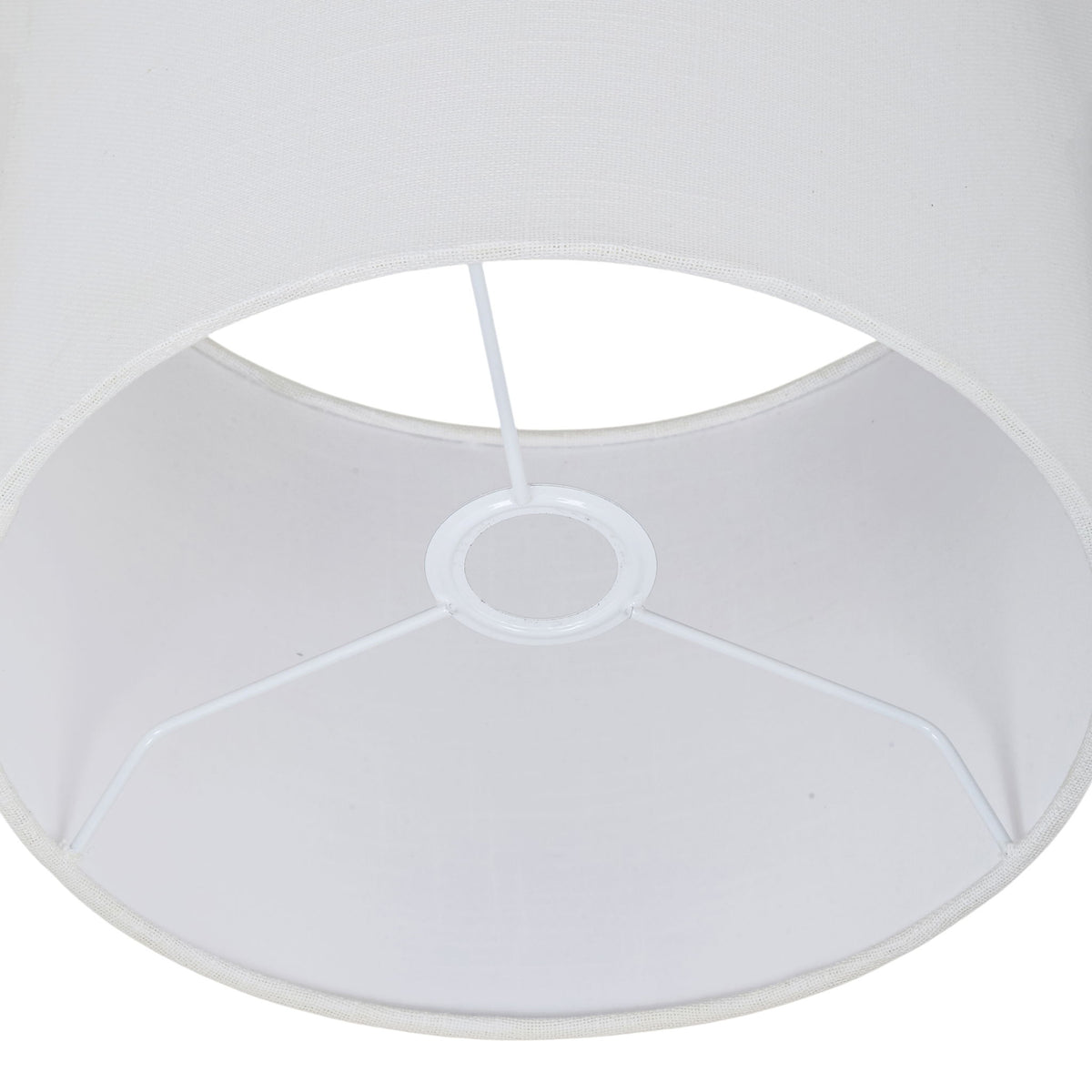 Seraphine - Genuine Marble And Linen Textured Fabric Table Lamp