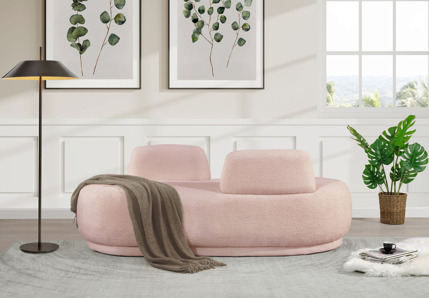 Argyle - Teddy Fabric Chaise / Loveseat