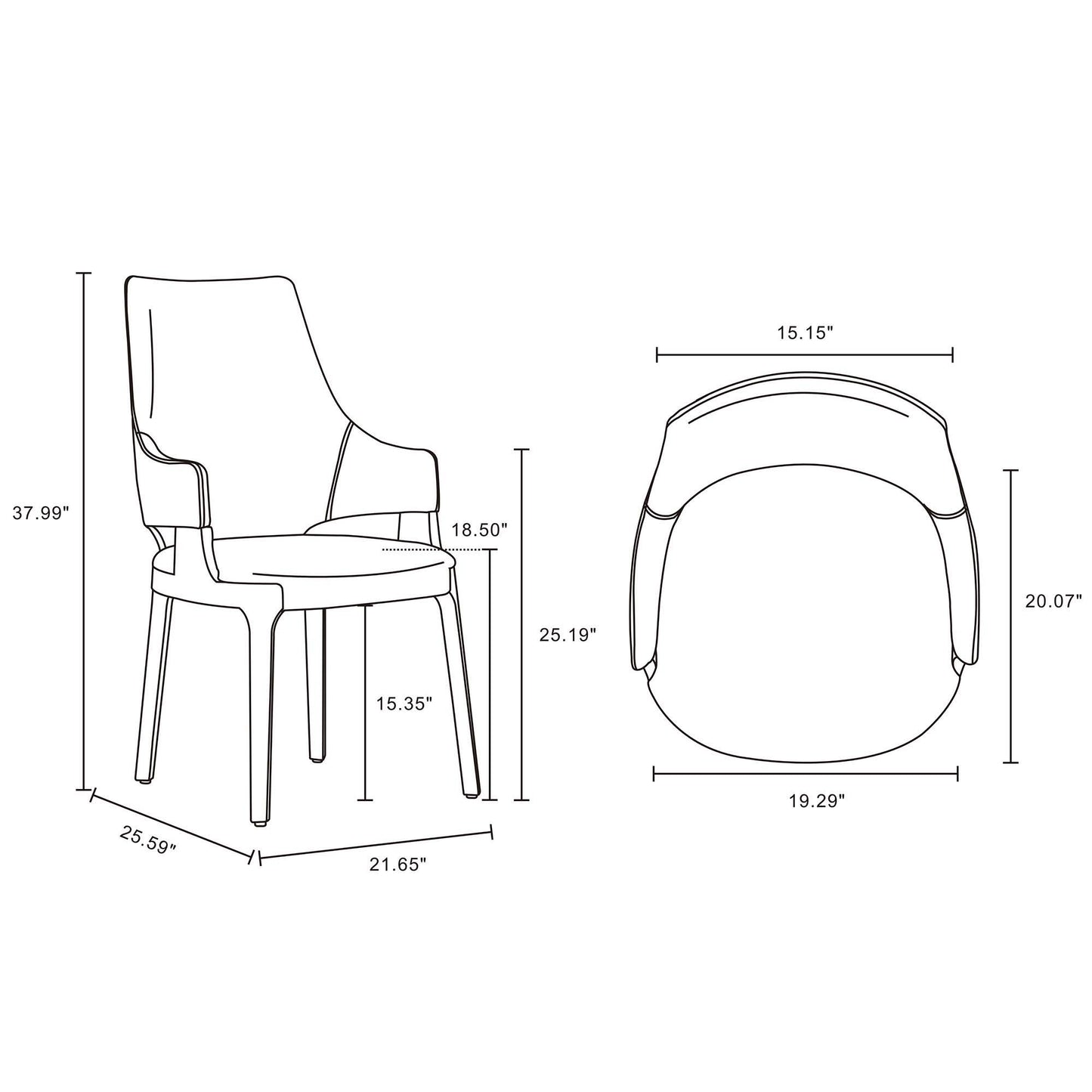 Manhattan Kara - Dining Arm Chair (Set of 2)