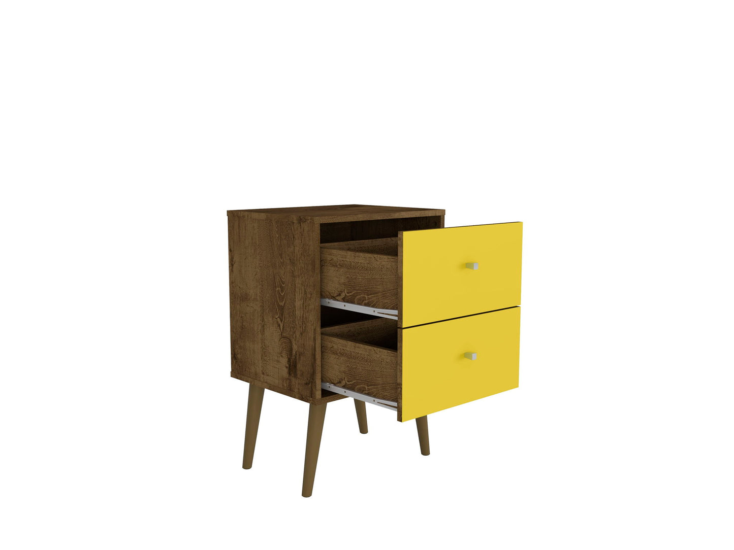 Manhattan Liberty - Nightstand With Rustic Brown Frame