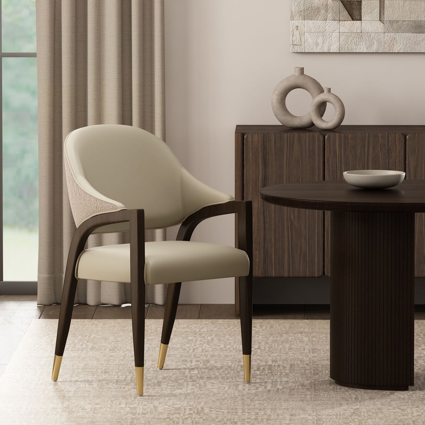 Manhattan Collette - Wood Upholstered Armchair