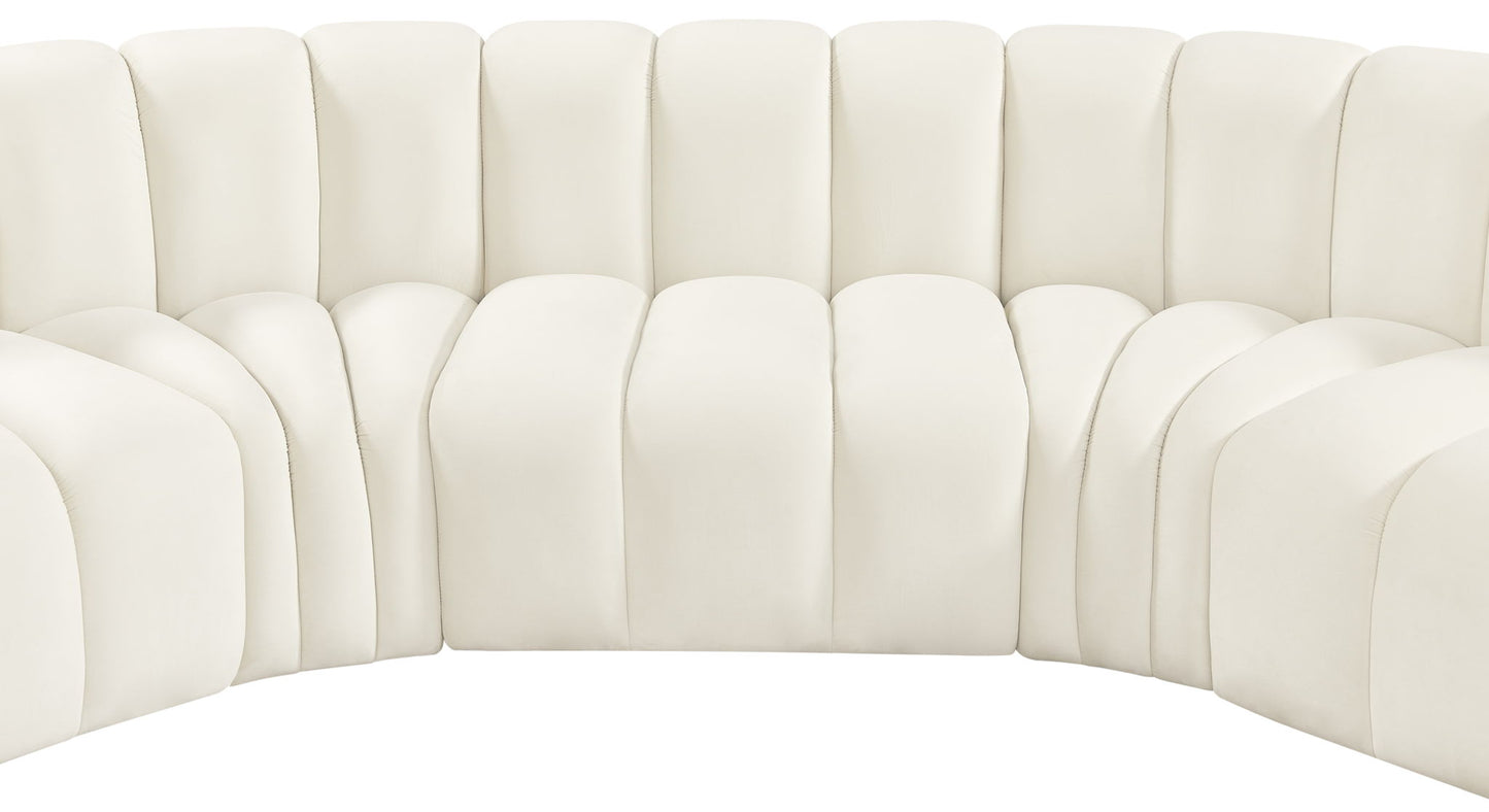 Arc - Velvet 7 Piece U-Shaped Modular Sofa