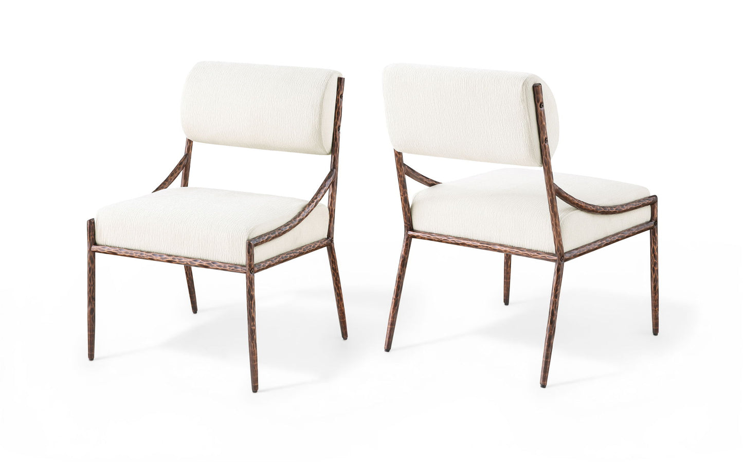 Bastille - Upholstered Dining Side Chair (Set of 2) - Bronze Frame