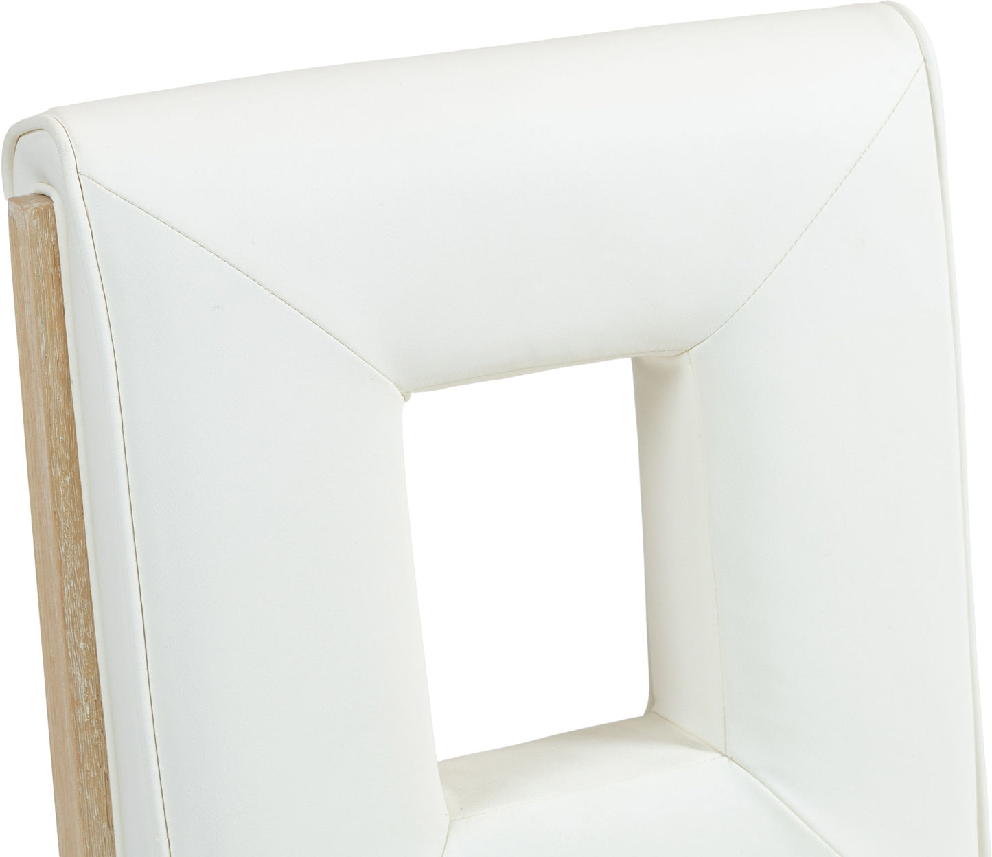 Gwendolyn - Faux Leather Dining Side Chair With Natural Frame (Set of 2)