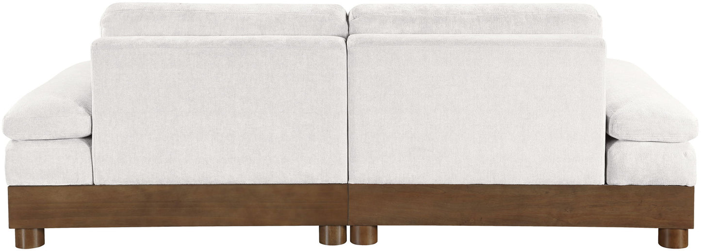 Turin - Chenille Fabric Upholstered Modular Sectional - Cream