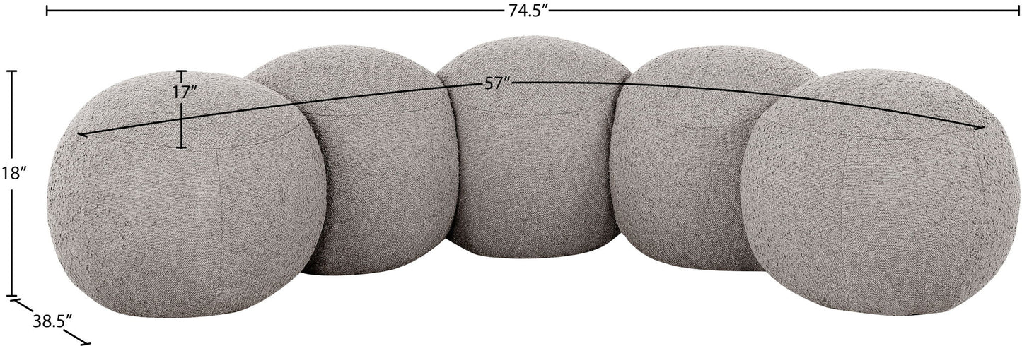 Apollo - Boucle Fabric Bench
